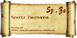 Szeitz Zsuzsanna névjegykártya
